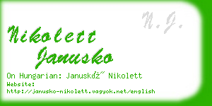 nikolett janusko business card